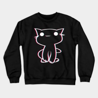 cute glitch cat Crewneck Sweatshirt